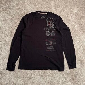 BLACK GUESS Y2K STYLE THERMAL LONG SLEEVE